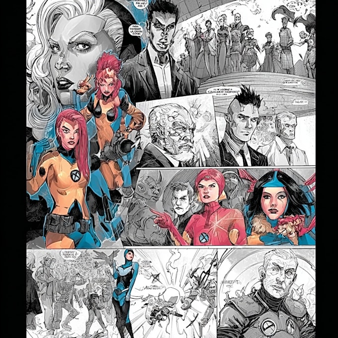 draw comic book page anime manga comic book cover