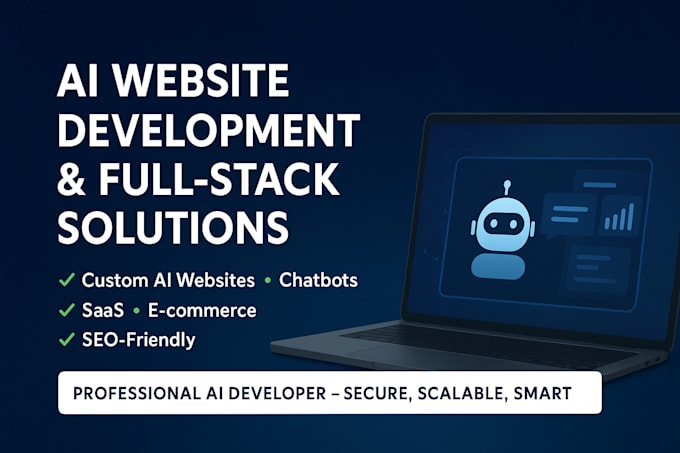 develop ai software, ai chatbot, ai website, ai web application, web developer