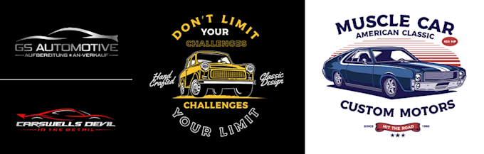 design a unique racing or automotive logo