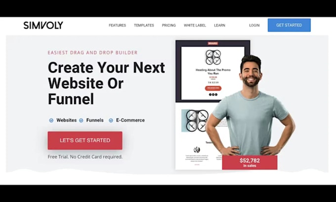 design simvoly websites sales funnel simvoly landing page squeeze page form page
