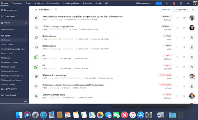 zoho desk setup, zoho customization, zoho automation integration services