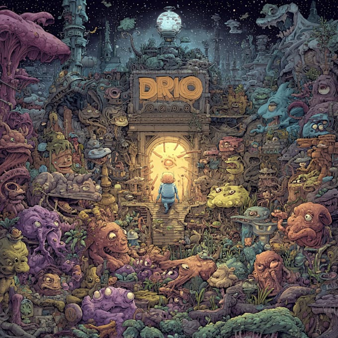 create a professional cartoon album cover
