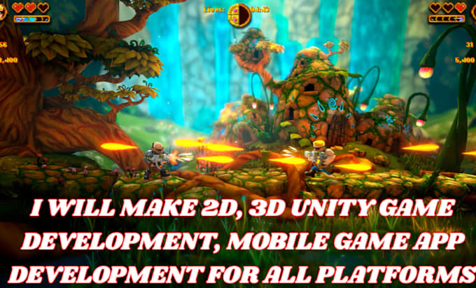 make 2d, 3d unity game development, mobile game app development for all platform
