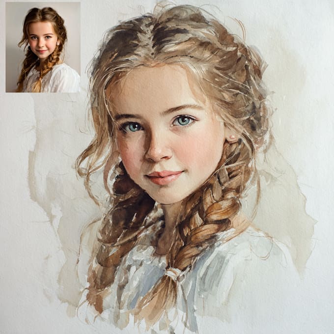 draw an original watercolor portrait
