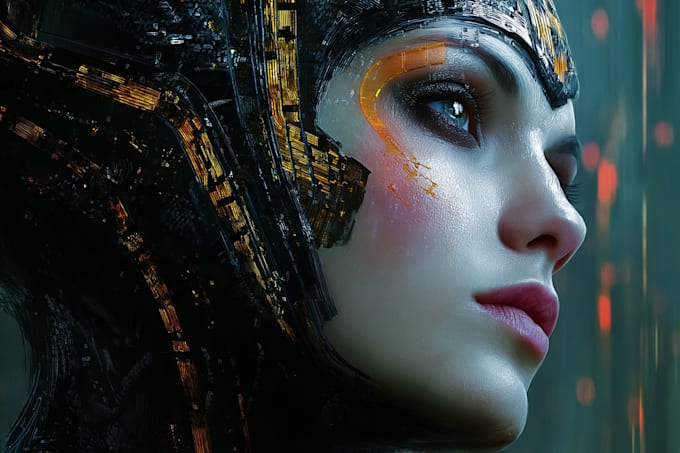 design stunning sci fi portrait art