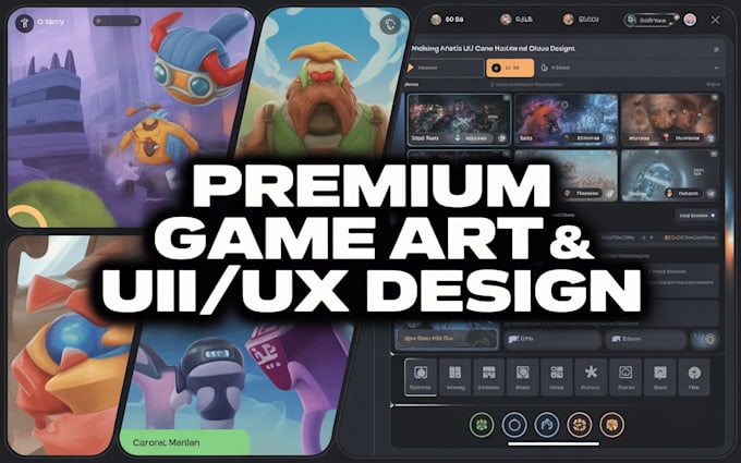 develop premium game art and UI UX for 2d and 3d games