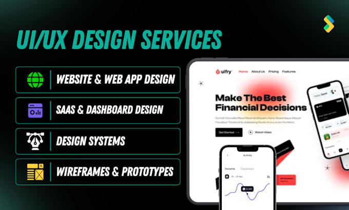 create a modern UI UX design for mobile app, websites, saas and web application