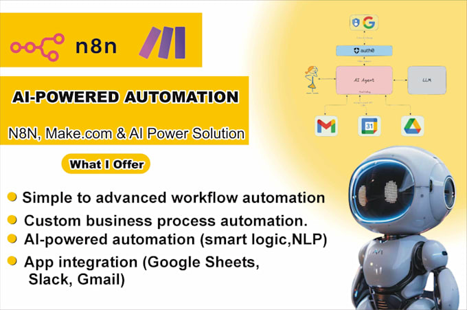 build custom n8n, makecom automation and ai agents