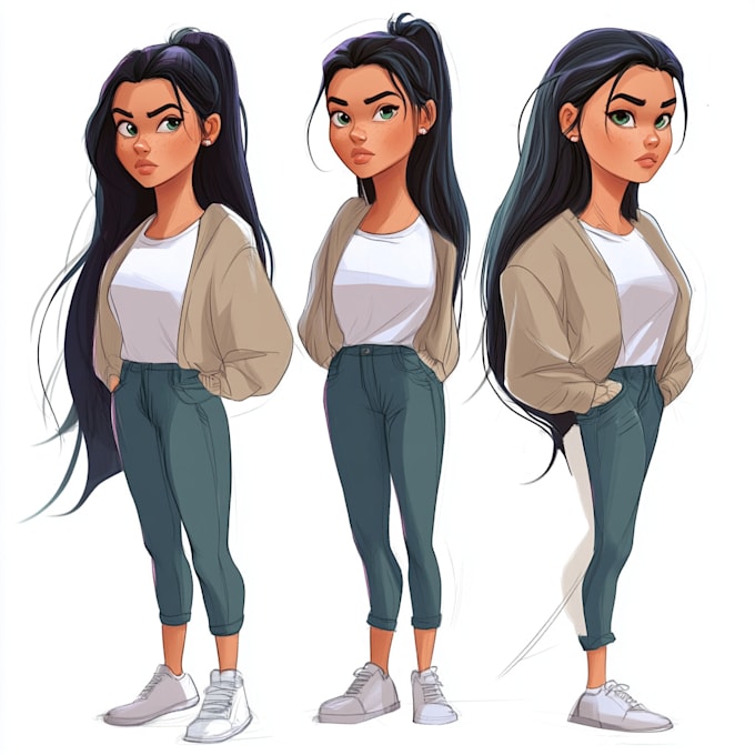 make a 2d character for a game or 2d printing