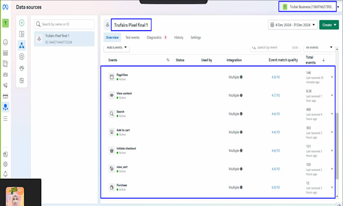 setup ga4, facebook pixel conversion API and server tracking