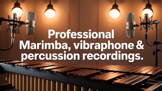 Vibraphone Recording Record acoustic marimba, vibraphone and percussions by Chrisstap | Fiverr