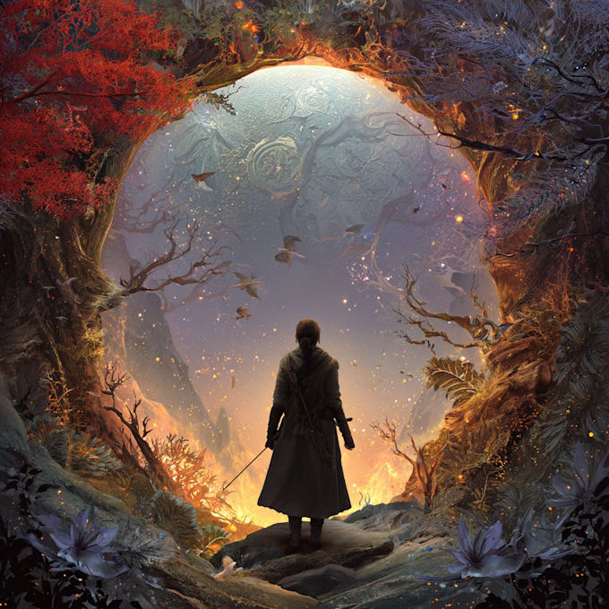 create an epic fantasy book cover