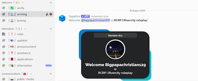 make a fully functional discord server with bots, roles and channels