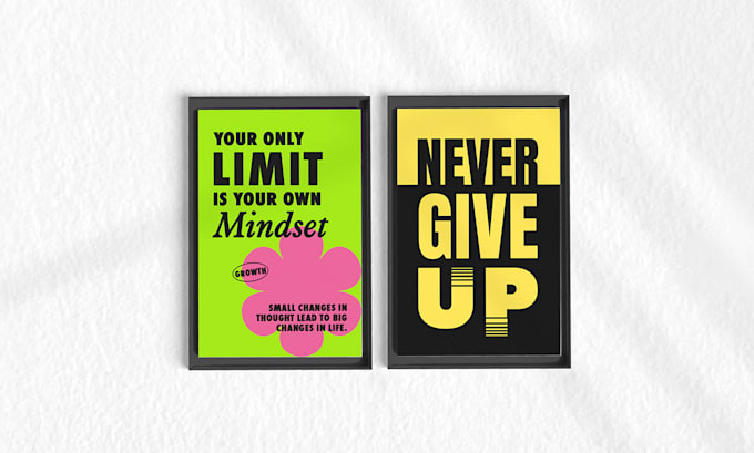 do typography poster design or wall art design