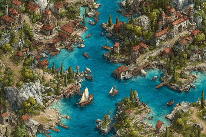 draw map illustration map design fantasy map