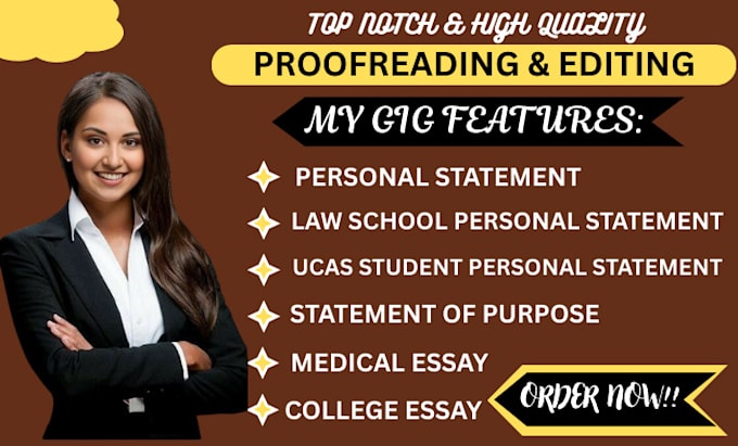 proofread and edit personal statement statement of purpose university admissions