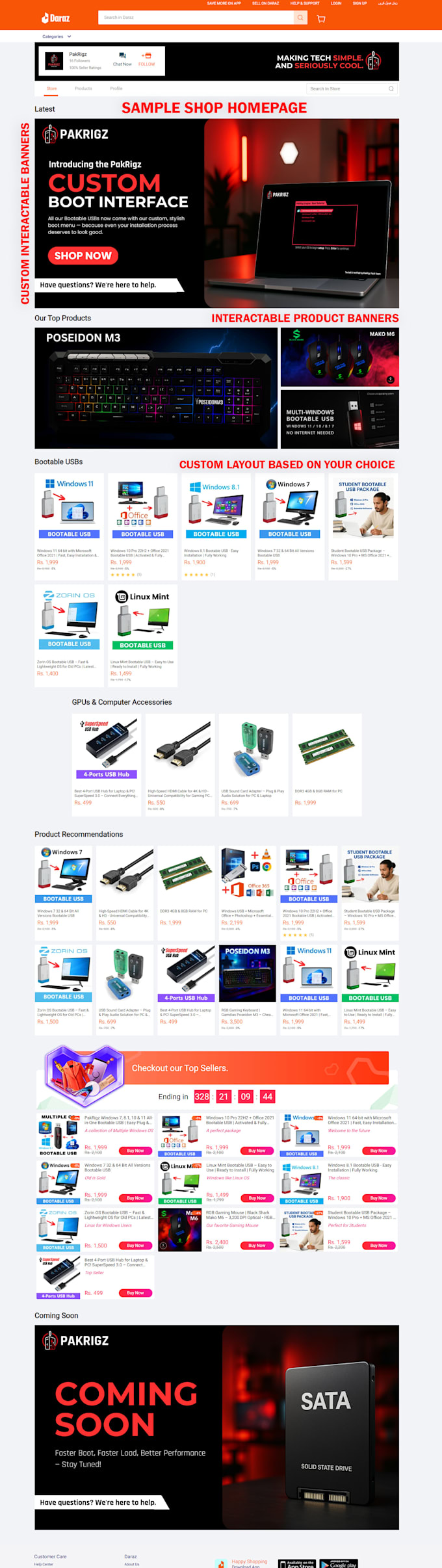 set up daraz store, upload products and optimize listings