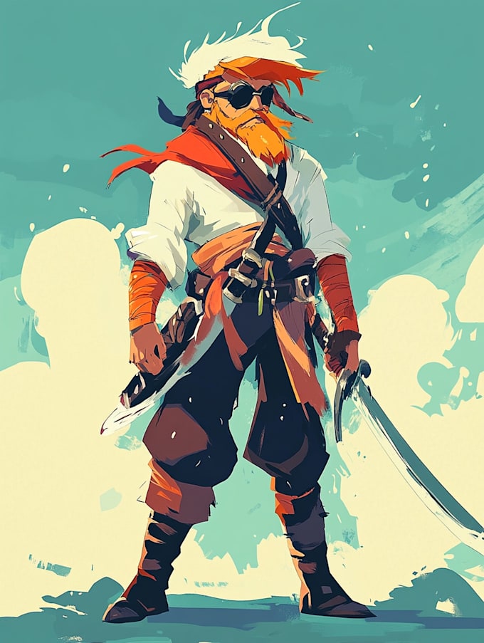 create 2d game character illustration