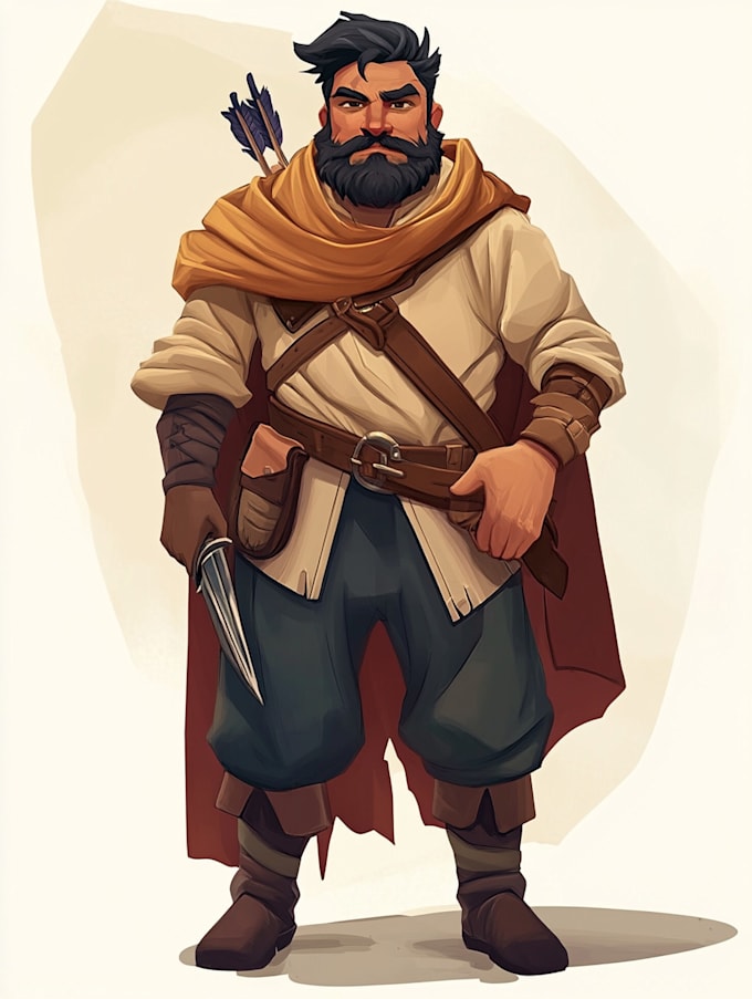 draw 2d game character illustration