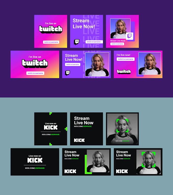 create live stream announcement graphics for you