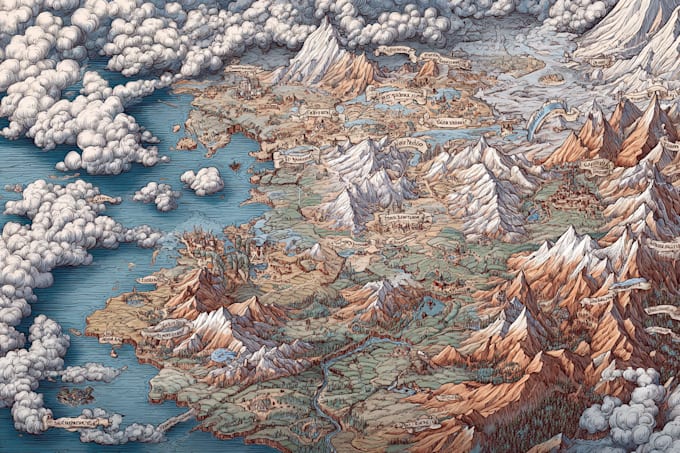 make your fantasy map illustration art