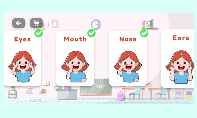 create kid illustration and vector art for educational apps and platforms