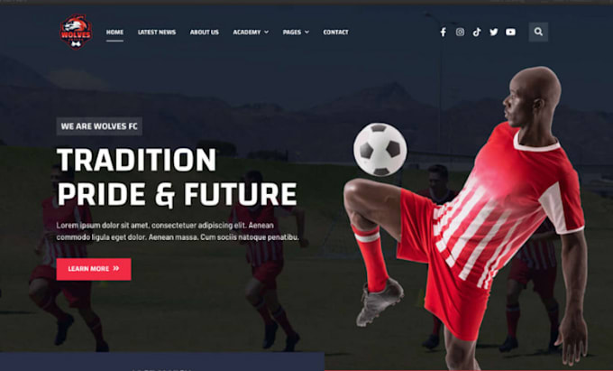 build squarespace football coach website academy training UK teams