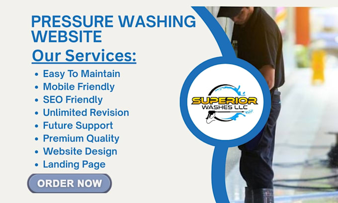 Design pressure washing website, power washing website, power washing ...