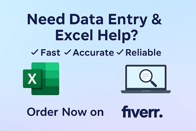 do accurate data entry, excel data cleaning, web recharge