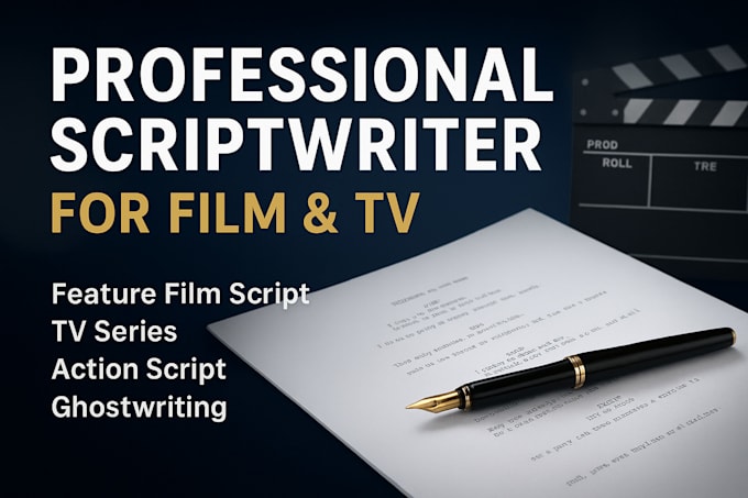 ghostwrite your movie script, screenplay, screenwriting, film script