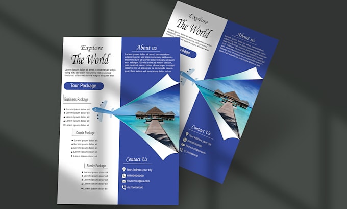 design a flyer, menu, brochure