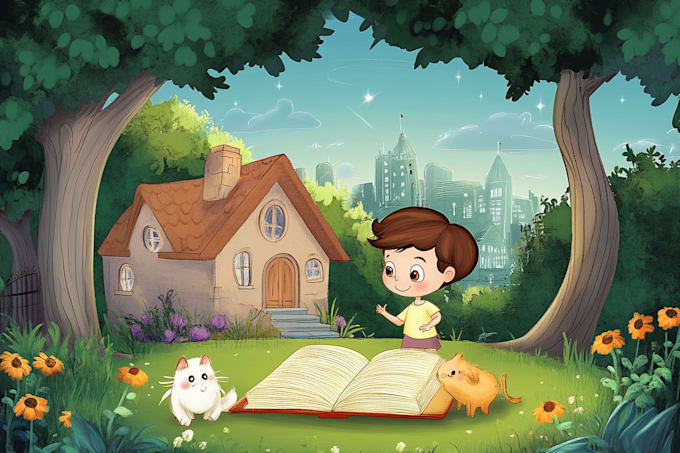create children book illustration and children book