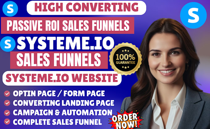 systeme io sales funnel, automation, systeme io website, systeme io landing page