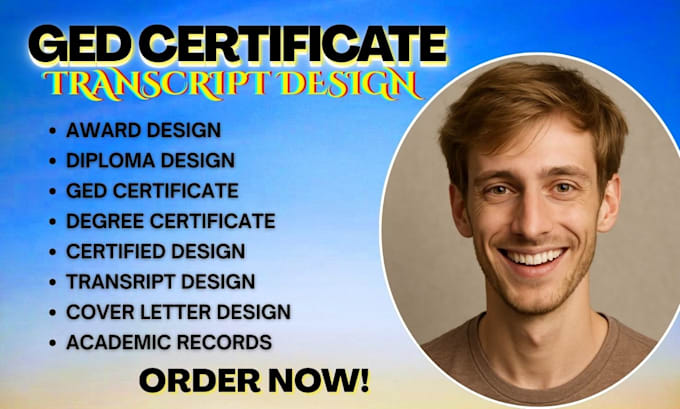 design university college high school transcript ged diploma award certificate