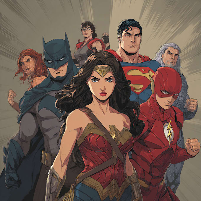 draw you dc or marvel style comic book and superhero