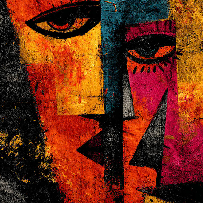 make a abstract geometric digital art