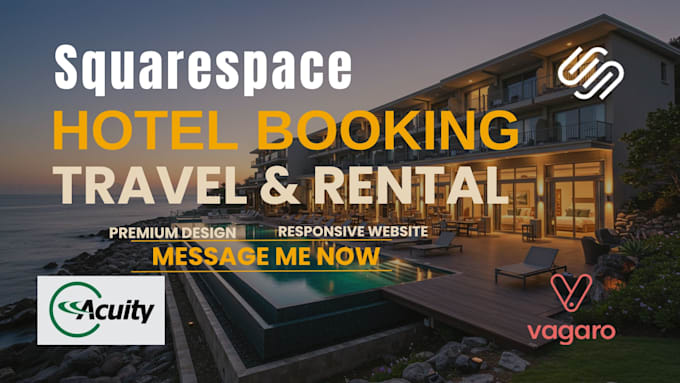 build squarespace hotel, lodging website and booking website