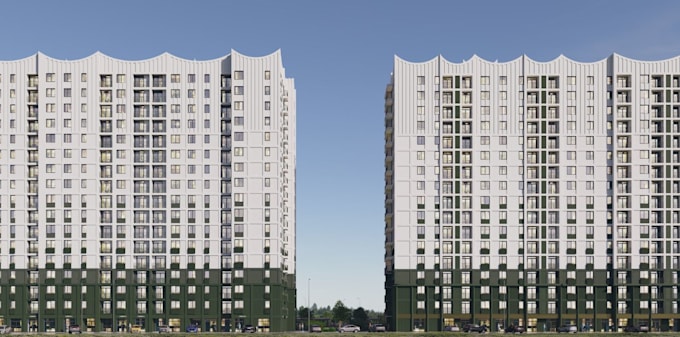2d dwg to blueprint, residential complex restructure,highrise elevation planning