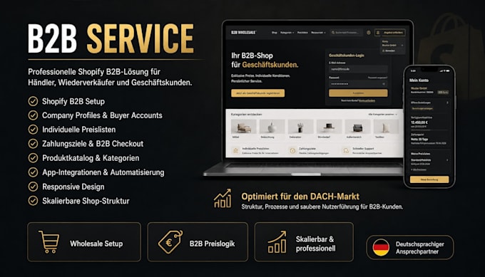build your shopify b2b wholesale store for the dach market