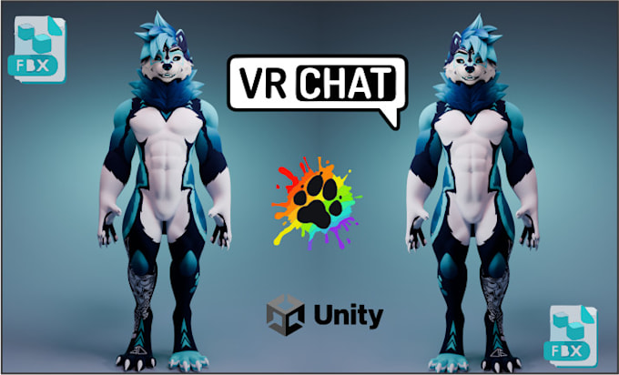 custom vrchat animaze vtuber avatar vrchat avatar vseeface 3d model vrchat quest