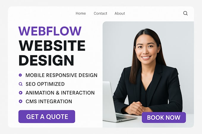 design a responsive and SEO optimized webflow website