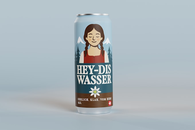 create an innovative label design for a your product can