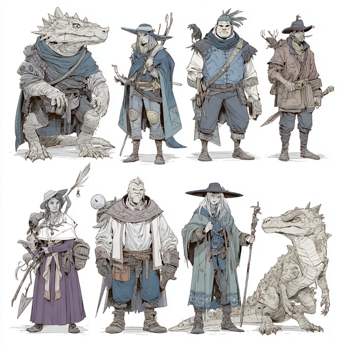 draw fantasy creatures and monster for dnd