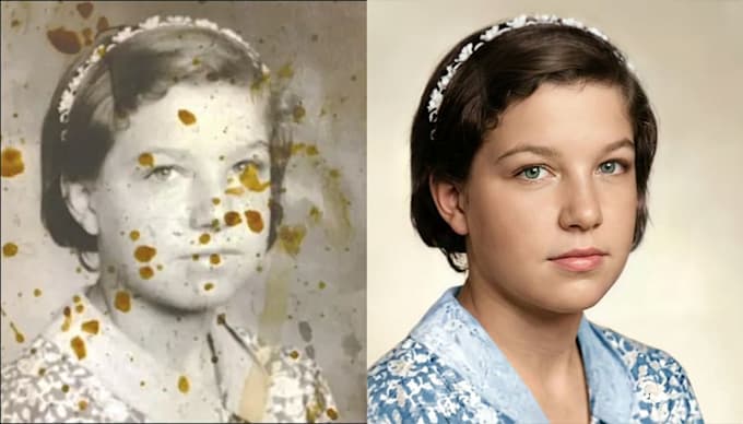 restore photo professionally and colorize
