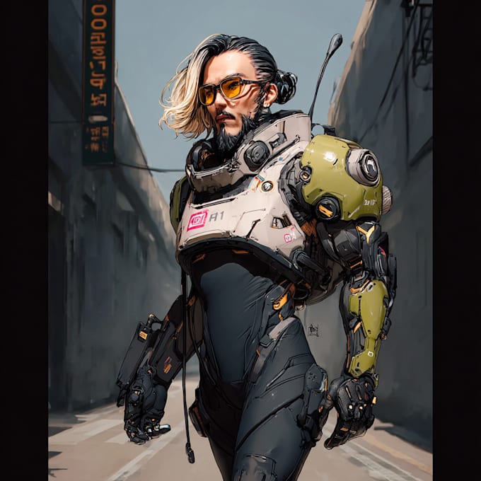 make a science fiction character art