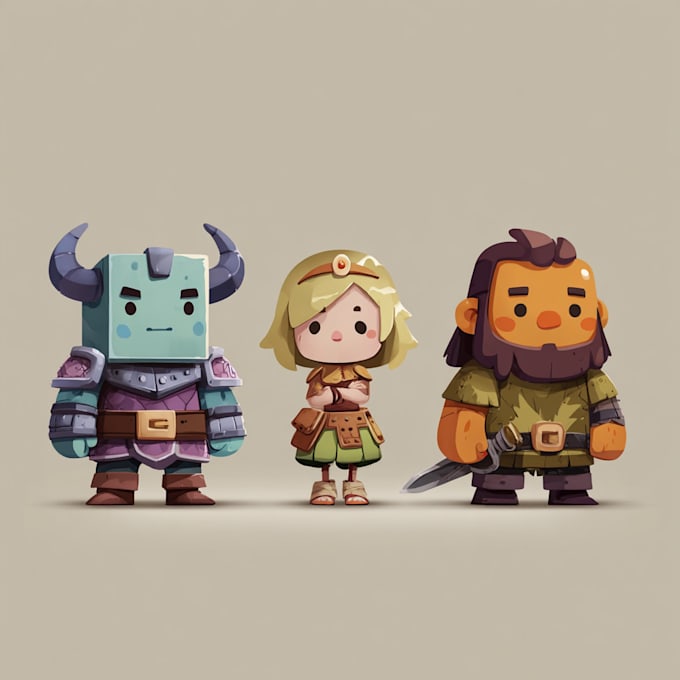 create simple 2d game characters