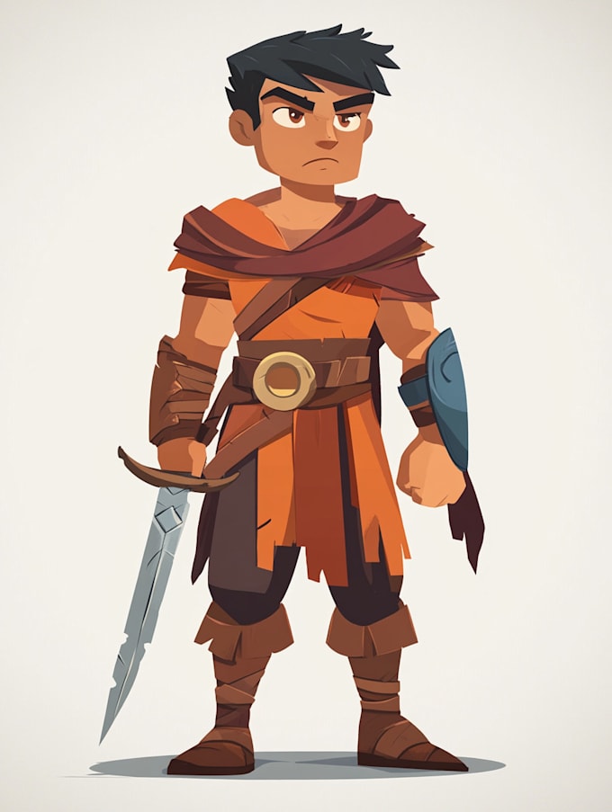 draw 2d game character illustration