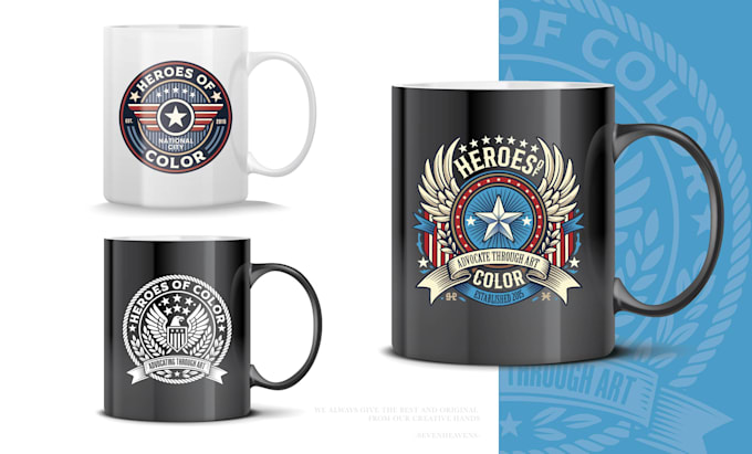 create a custom illustration vintage mug design