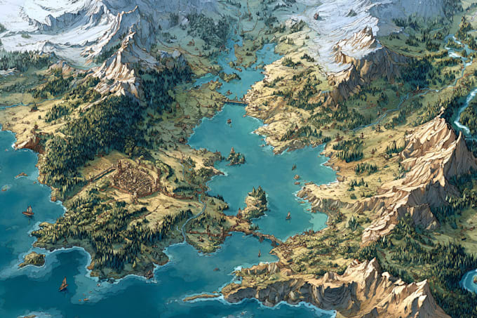 drawing your fantasy map illustration art