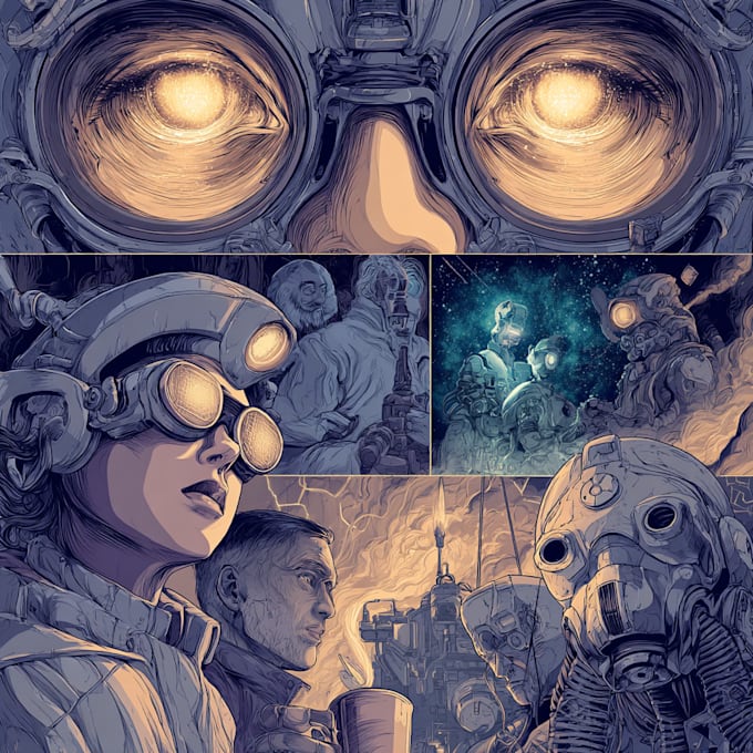 draw sci fi illustration and sci fi art